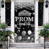 Aperturee - Aperturee Black Silver Prom Send Off Graduation Door Cover