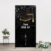 Aperturee - Aperturee Black Silver Sparkle You Did It Grad Rectangle Backdrop