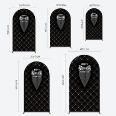 Aperturee - Aperturee Black Suit Diamond Bow Tie Fathers Day Arch Backdrop