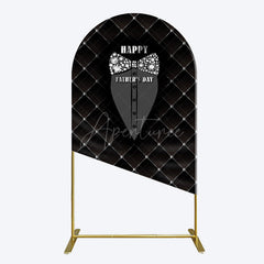 Aperturee - Aperturee Black Suit Diamond Bow Tie Fathers Day Arch Backdrop