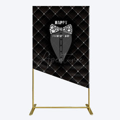 Aperturee - Aperturee Black Suit Diamond Bow Tie Fathers Day Rectangle Backdrop