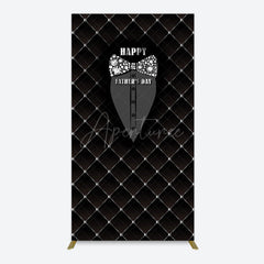 Aperturee - Aperturee Black Suit Diamond Bow Tie Fathers Day Rectangle Backdrop