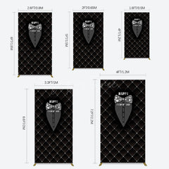 Aperturee - Aperturee Black Suit Diamond Bow Tie Fathers Day Rectangle Backdrop