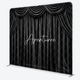 Aperturee - Aperturee Black Velvet Curtain Square Double-Sided Backdrop Elegant Theatrical Drapes for Photography and Events