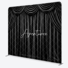 Aperturee - Aperturee Black Velvet Curtain Square Double-Sided Backdrop Elegant Theatrical Drapes for Photography and Events