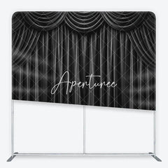 Aperturee - Aperturee Black Velvet Curtain Square Double-Sided Backdrop Elegant Theatrical Drapes for Photography and Events