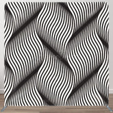 Aperturee - Aperturee Black White Abstract Illusion Backdrop Cover For Decor