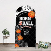 Aperturee - Aperturee Black White Basketball Born 2 Ball Arch Backdrop