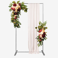 Aperturee - Aperturee Black White Bow Floral Congrats Graduation Rectangle Backdrop