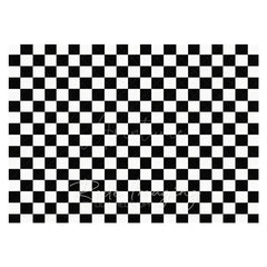 Aperturee - Aperturee Black White Checkered Rubber Floor Mat For Photo