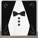 Aperturee - Aperturee Black White Suit Fathers Day Square Tension Backdrop