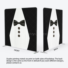 Aperturee - Aperturee Black White Suit Fathers Day Square Tension Backdrop
