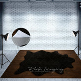 Aperturee - Aperturee Black Wool Carpet Fabric Floor Backdrop For Photo