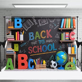 Aperturee - Aperturee Blackboard Bookshelf Welcome Back To School Backdrop