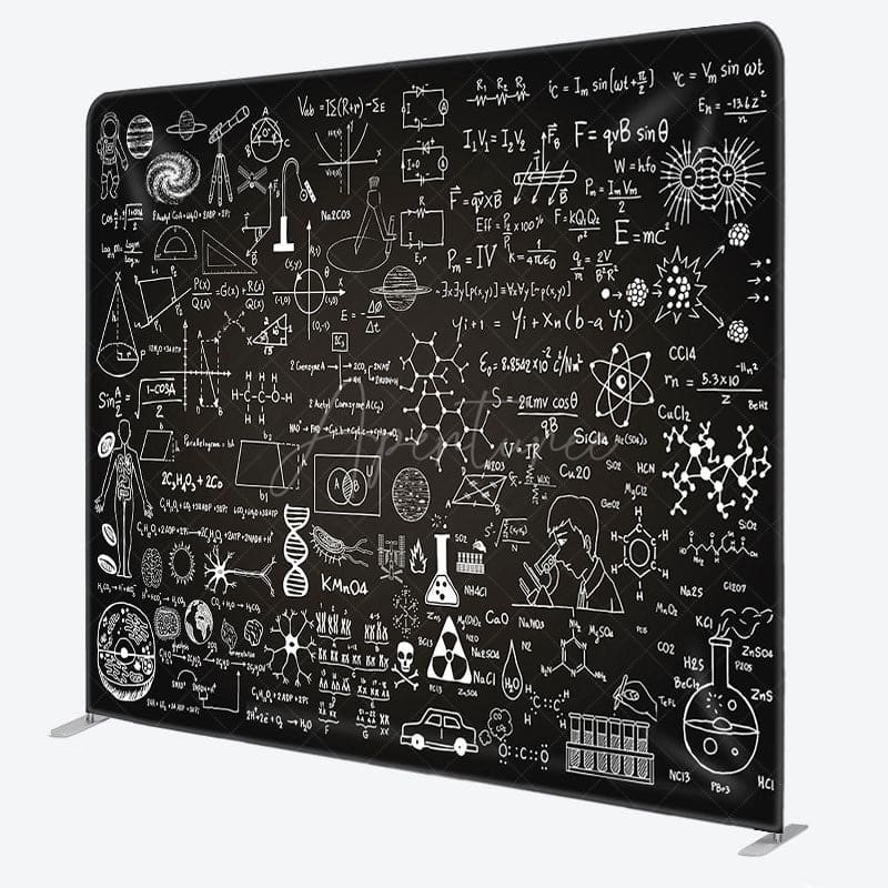 Aperturee - Aperturee Blackboard Chemical Formula Pillow Case Backdrop