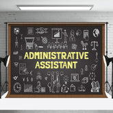 Aperturee - Aperturee Blackboard Painting Administrative Assistant Backdrop