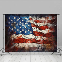 Aperturee - Aperturee Bloodstained American Flag Independence Day Backdrop