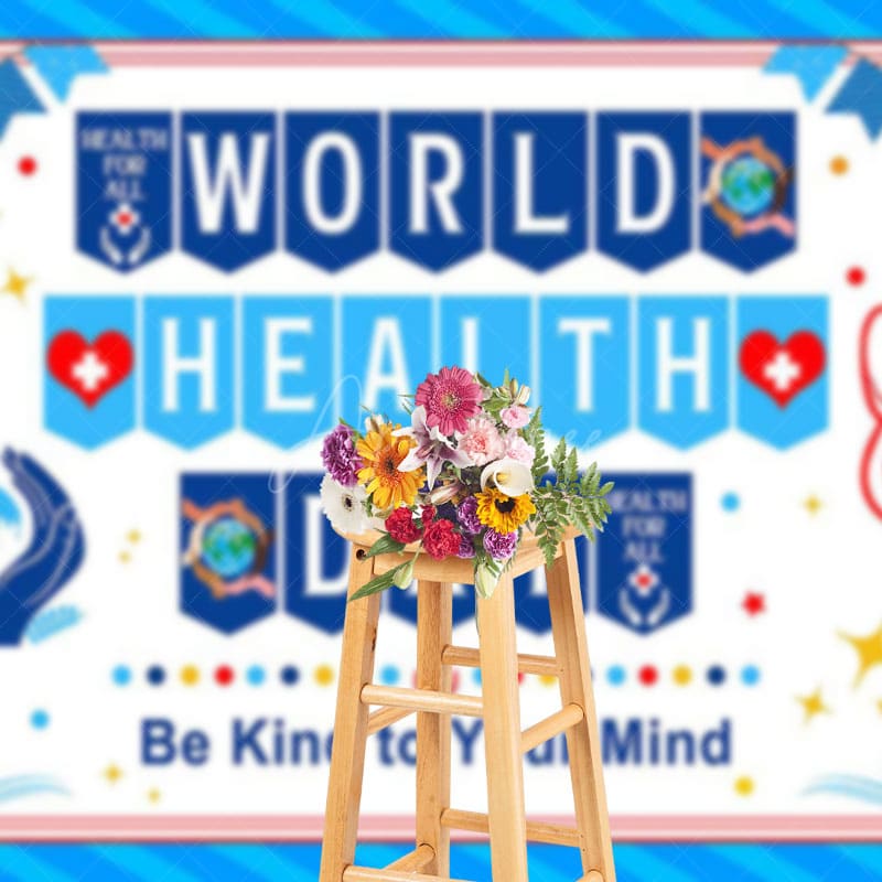 Aperturee - Aperturee Blue Be Kind To Your Mind World Health Day Backdrop