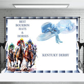 Aperturee - Aperturee Blue Bourbon Hats Horses Kentucky Derby Backdrop