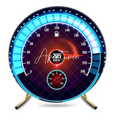 Aperturee - Aperturee Blue Cool Racing Speedometer Round Birthday Backdrop