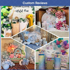 Aperturee - Aperturee Blue Cylinder Cover with Glitter and Butterfly Designs Elegant Party Decorations and Celebration Display