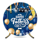 Aperturee - Aperturee Blue Gold Balloons Light Round Fathers Day Backdrop