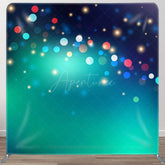 Aperturee - Aperturee Blue Green Gradient Neon Bokeh Backdrop For Party