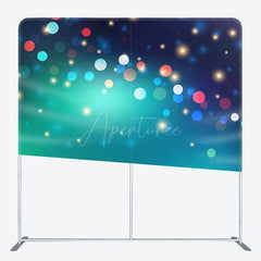 Aperturee - Aperturee Blue Green Gradient Neon Bokeh Backdrop For Party