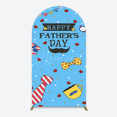 Aperturee - Aperturee Blue Heart Stars Happy Fathers Day Arch Backdrop