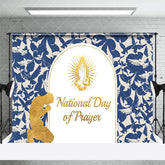 Aperturee - Aperturee Blue Pigeon Gold National Day Of Prayer Backdrop