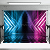 Aperturee - Aperturee Blue Pink Tone Ray Mysterious Dance Stage Backdrop
