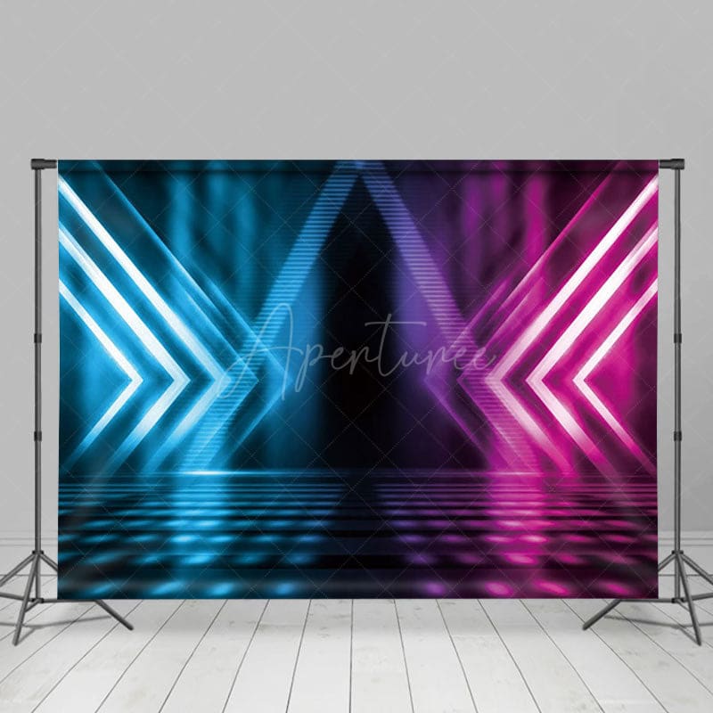 Aperturee - Aperturee Blue Pink Tone Ray Mysterious Dance Stage Backdrop
