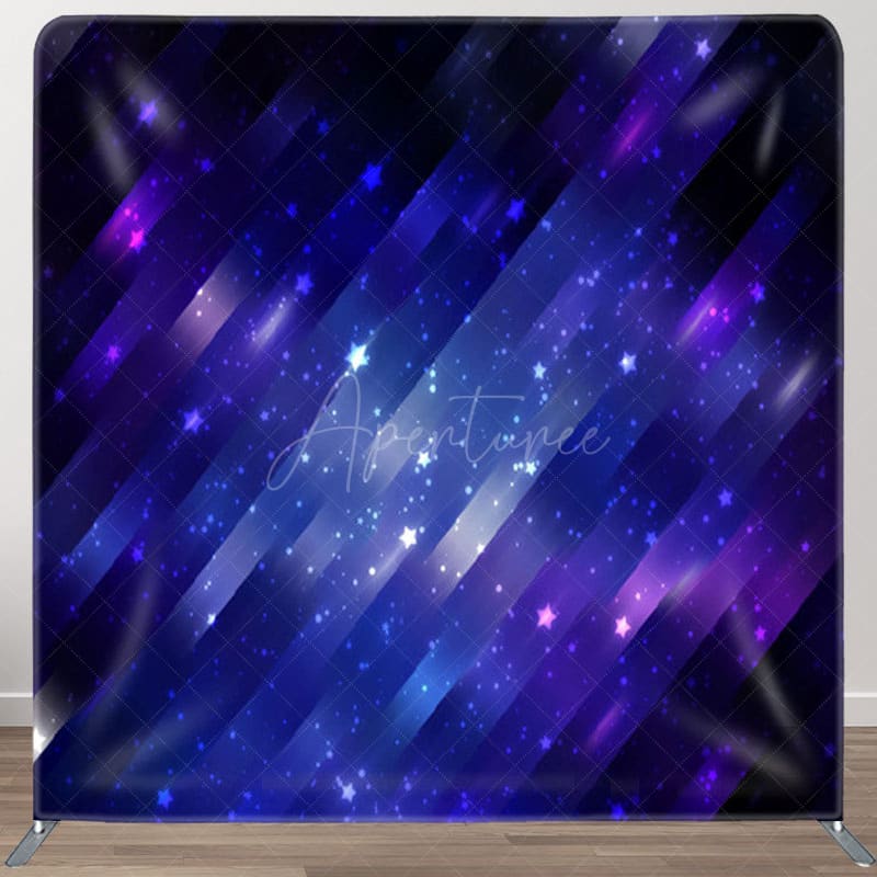 Aperturee - Aperturee Blue Purple Gradient Dashing Style Backdrop For Decor
