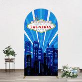 Aperturee - Aperturee Blue Rays Building City Las Vegas Casino Arch Backdrop