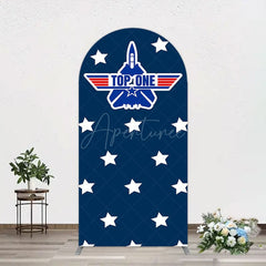 Aperturee - Aperturee Blue Red White Space Fighter Top One Arch Backdrop