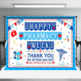 Aperturee - Aperturee Blue Sacred Happy Pharmacy Week Appreciate Backdrop