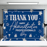 Aperturee - Aperturee Blue Silver Administrative Professionals Backdrop