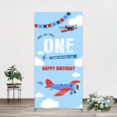 Aperturee - Aperturee Blue Sky One Year Has Flown By Birthday Rectangle Backdrop