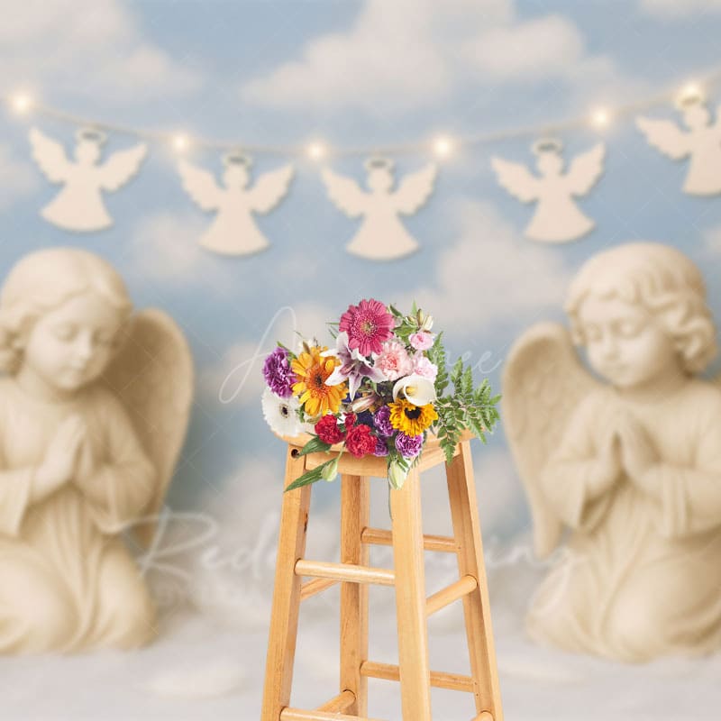 Aperturee - Aperturee Blue Sky Paradise Angles Light Cake Smash Backdrop