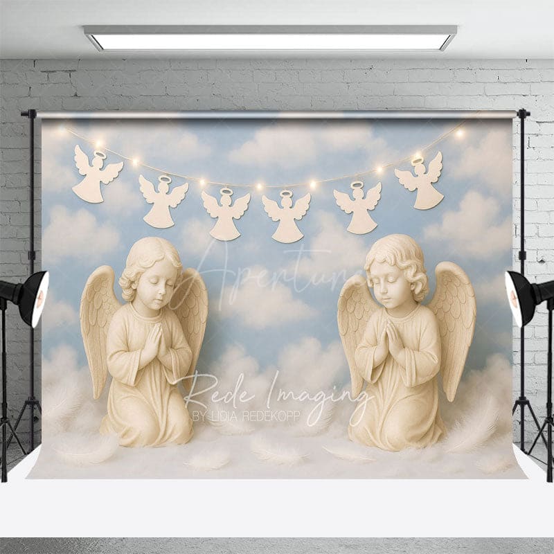 Aperturee - Aperturee Blue Sky Paradise Angles Light Cake Smash Backdrop