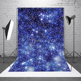 Aperturee - Aperturee Blue Starry Night Sky Bokeh Backdrop Sparkling Dreamy Galaxy Star Photography Background