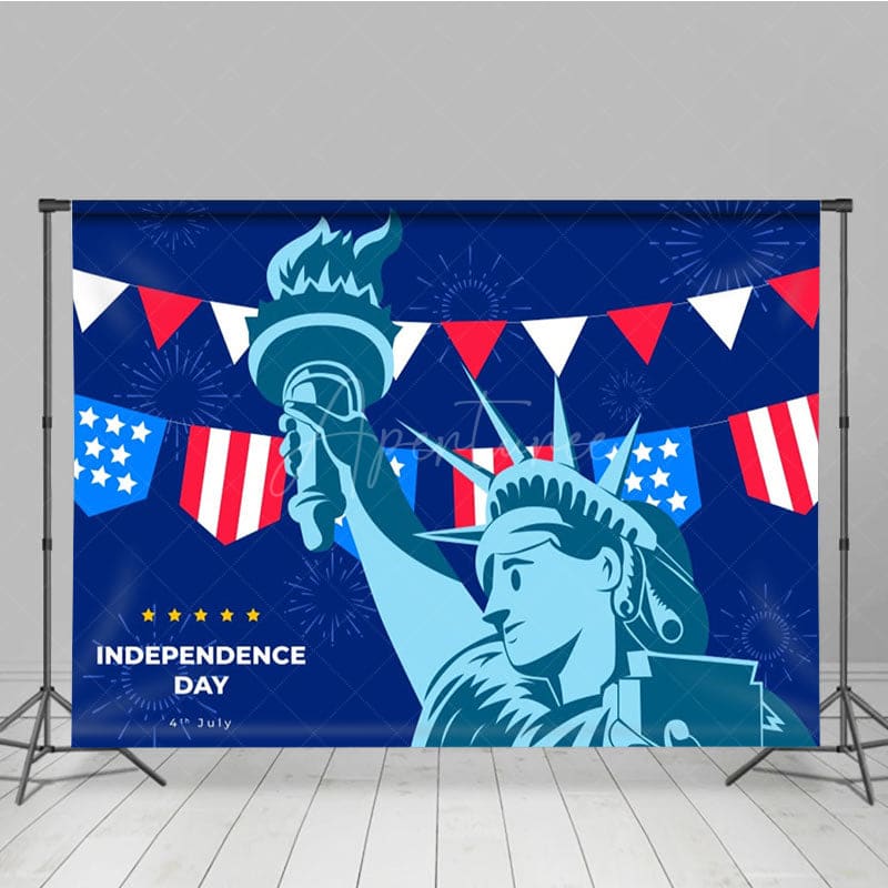 Aperturee - Aperturee Blue Statue Of Liberty Independence Day Backdrop