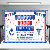 Aperturee - Aperturee Blue Stripe Chemical Instruments Lab Week Backdrop