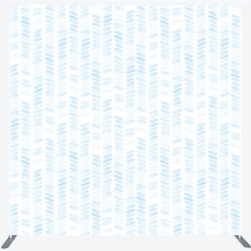 Aperturee - Aperturee Blue Watercolor Pattern Tension Fabric Backdrop Abstract Brush Stroke Decoration Baby Boy Shower Background