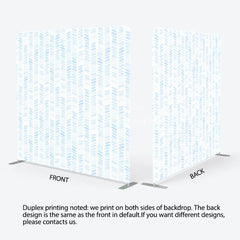 Aperturee - Aperturee Blue Watercolor Pattern Tension Fabric Backdrop Abstract Brush Stroke Decoration Baby Boy Shower Background