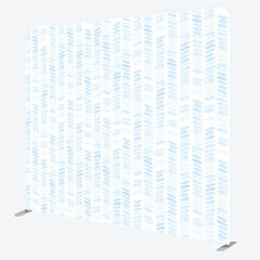 Aperturee - Aperturee Blue Watercolor Pattern Tension Fabric Backdrop Abstract Brush Stroke Decoration Baby Boy Shower Background