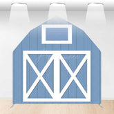 Aperturee Aperturee Blue White Farm Barn Door Arch Party Decor Backdrop