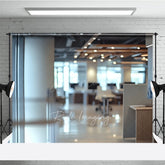 Aperturee Aperturee Blurry Modern Office Photography Backdrop with Bokeh Lights Professional Corporate or Zoom Background Photo Prop