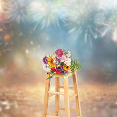 Aperturee - Aperturee Blurry Night Sparks Flicker Happy New Year Backdrop