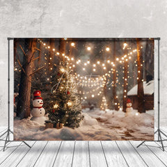 Aperturee - Aperturee Blurry Wild Field Light Strip Christmas Backdrop